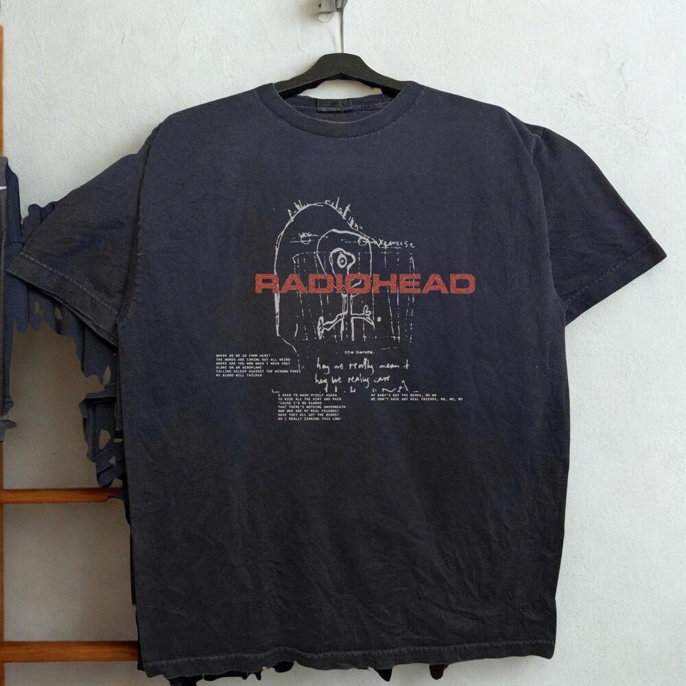 Radiohead Amnesiac Tour Tee - Black And Red Streetwear Tee